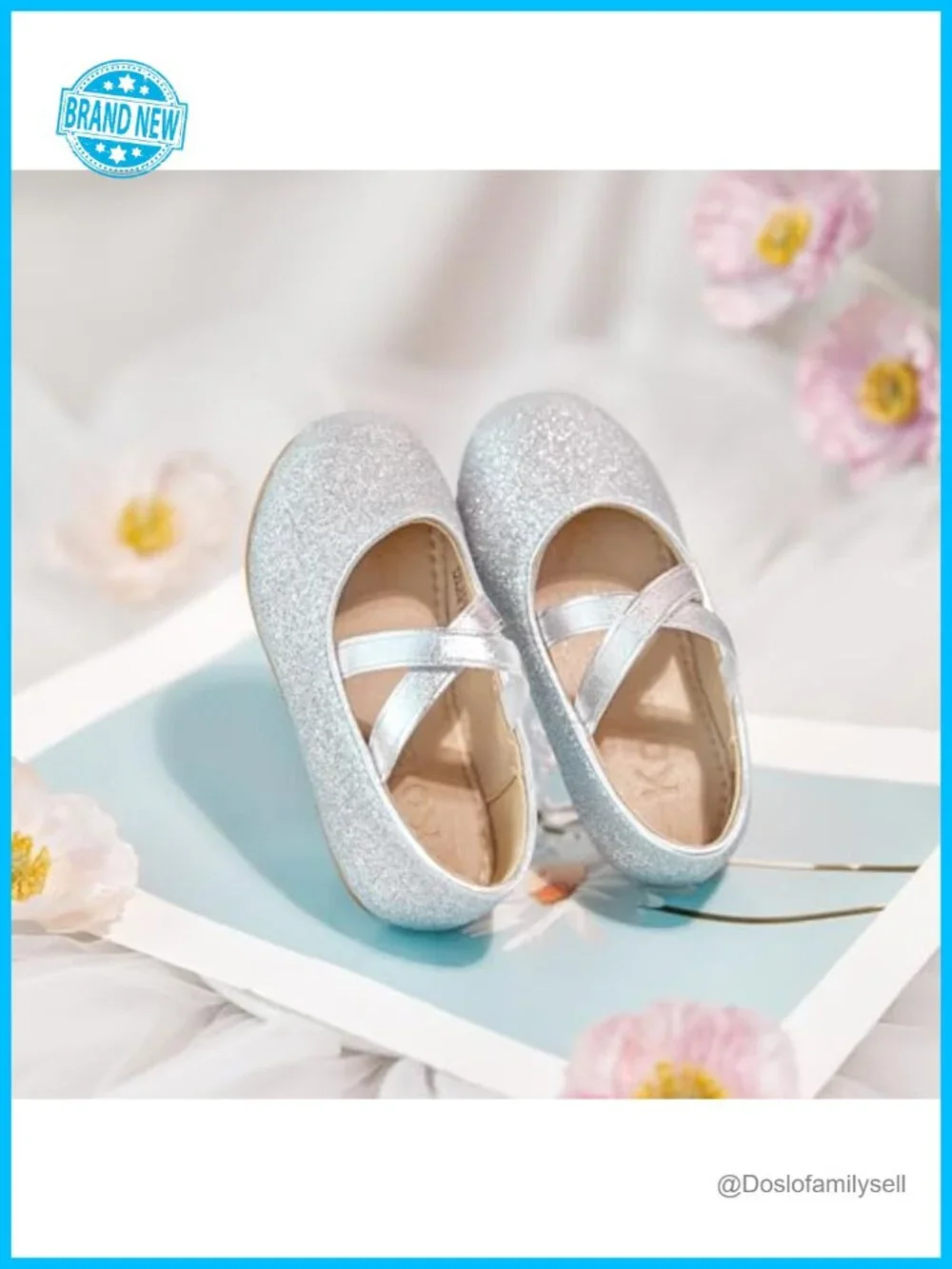 Toddler Girl Mary Jane Ballet Flats Faux Leather Dress Shoes Elastic Strap